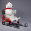 Polar bear on a sled with 3 husky dogs - Image 7